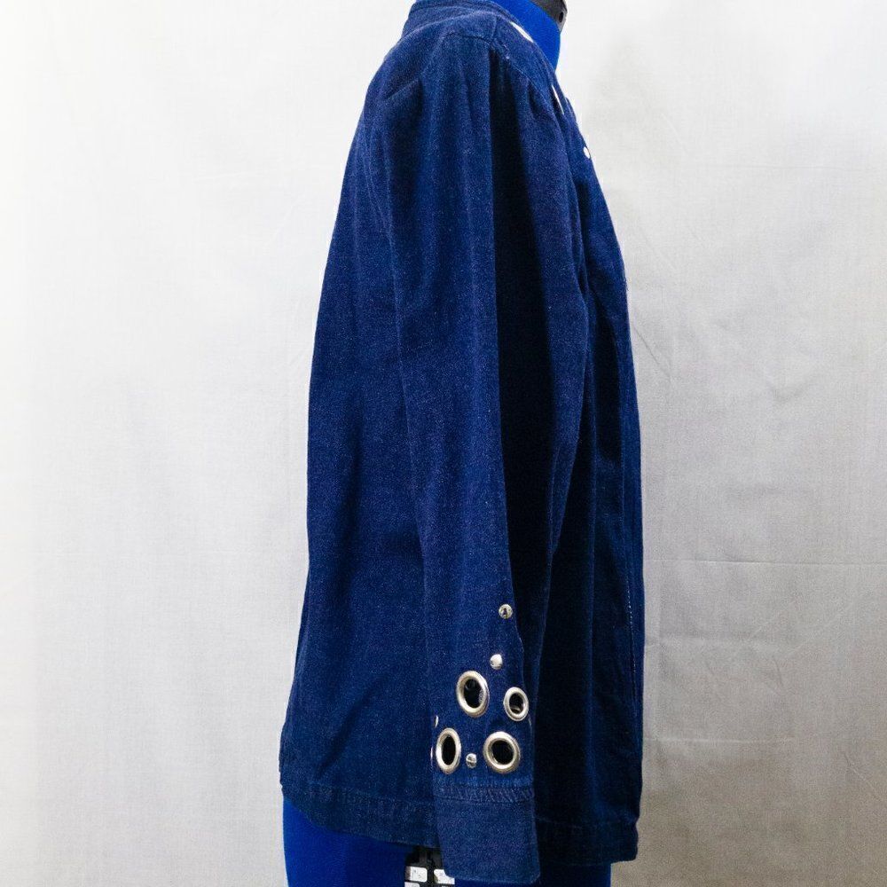 Bob Mackie Wearable Art Denimeyelet Jacket - image 6